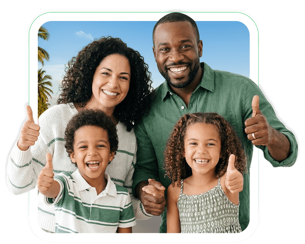 Família sorrindo
